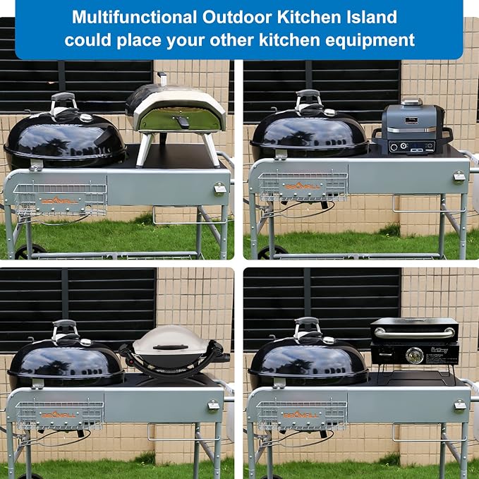 Grill Table for Weber 22" &18" Original Kettle, for Weber Grill Table, Stand - Image 8