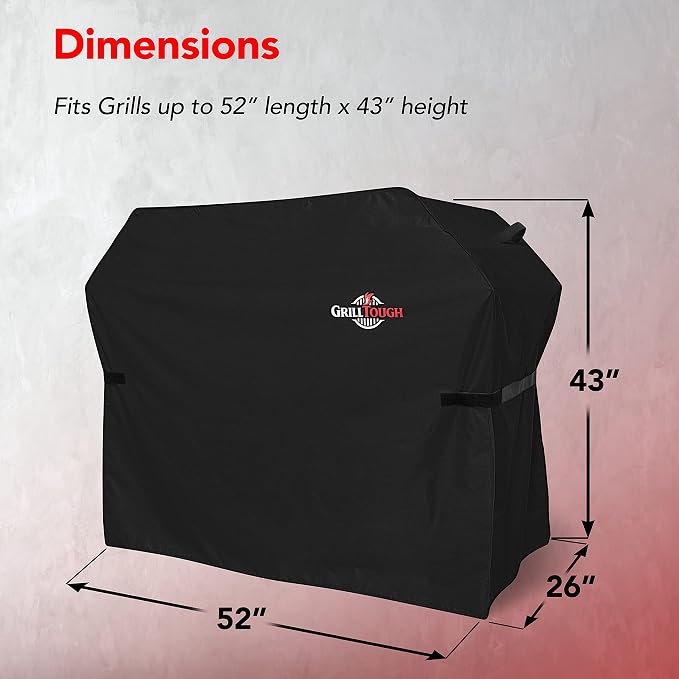 Heavy Duty BBQ Grill Cover for Outdoor Grill, 52 Inch – Waterproof, Weather - Image 5