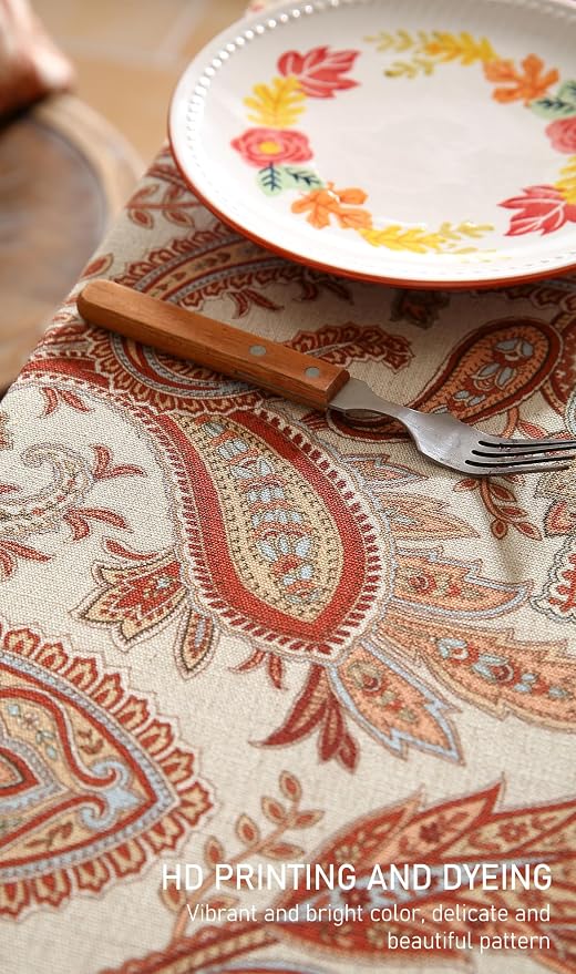 ISAENNE Designer French Red Table Cloth - Image 5