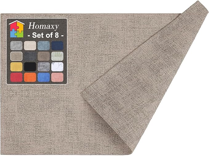 Homaxy Faux Leather Heat Resistant Placemats by Homaxy