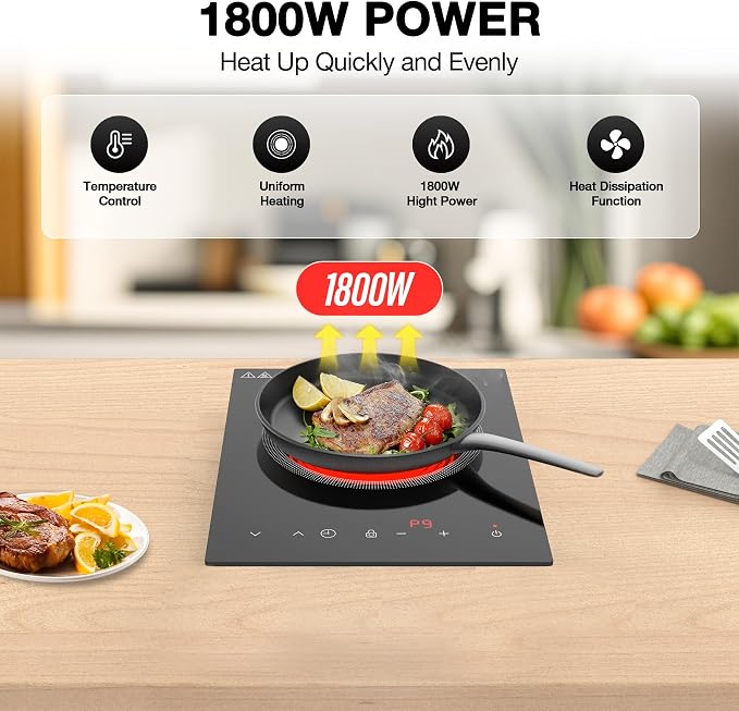 single burner Electric Cooktop, 110V 1800W Electric Stove Top - Image 8