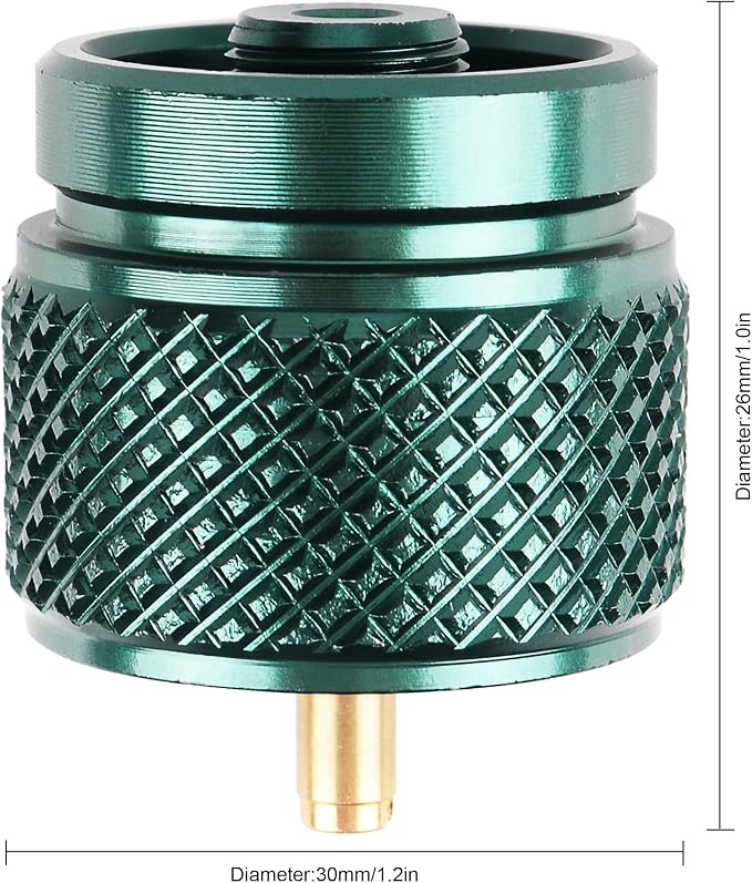 Camping Stove Adapter 1 Lb Propane Small Tank Input EN417 Lindal Valve Output - Image 2