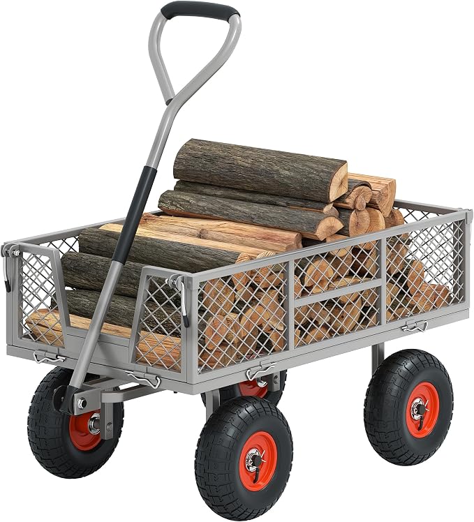 Heavy Duty 900 lbs Capacity Mesh Steel Garden Cart by Unknown