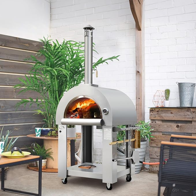 KOSTCH 32.5 inch Wood Fired and Propane Gas Pizza Oven - Image 6