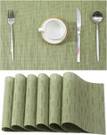 Leetaltree Pea Green Placemats Set of 6 by Leetaltree-ArtatEveryTable