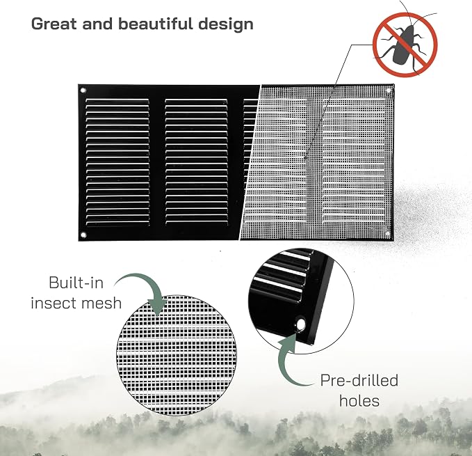 Vent Systems 16" x 8" Inch Pack of 5 - Image 3