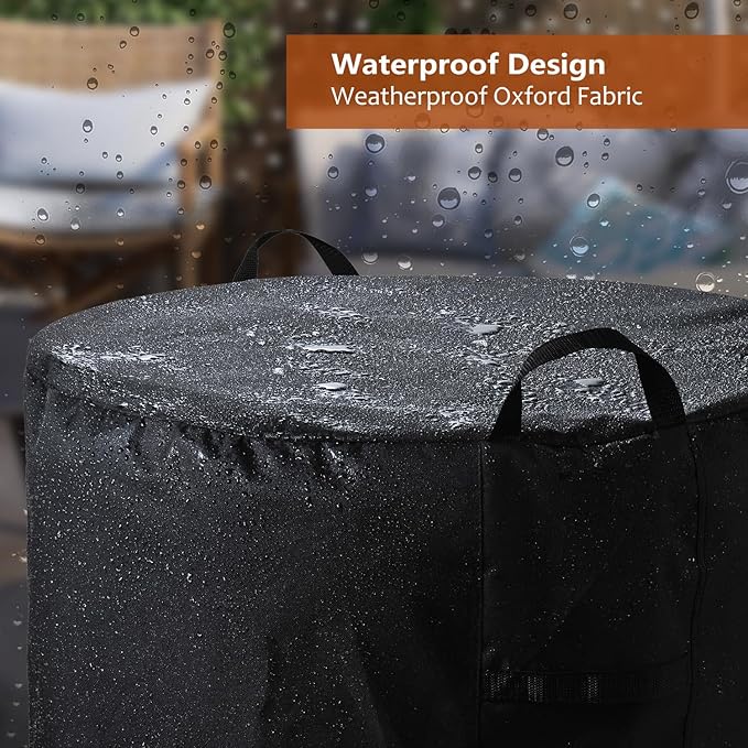 SheeChung Fire Pit Cover for Solo Stove Yukon 27", Outdoor Smokeless Round - Image 3