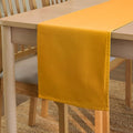 Encasa XO Table Runner 13"x59" Long | Cotton Canvas Fabric | Mango Solid Color by EncasaXO