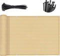SUNNY GUARD 3'x16' Sand Yellow Balcony Privacy Screen Fence, Apartments Railing by SUNNYGUARD