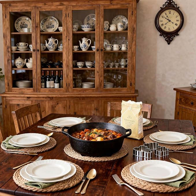 Round Woven Placemats 12 inch Set of 6 - Image 7