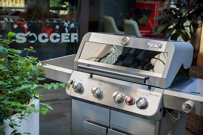 Monument Grills 4+1 Outdoor Barbecue Stainless Steel Propane Gas Grill - Image 2