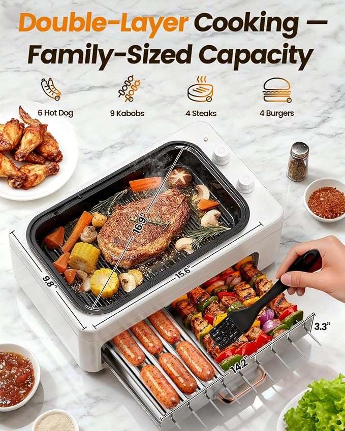 4-in-1 Electric Indoor Grill Smokeless - Image 5