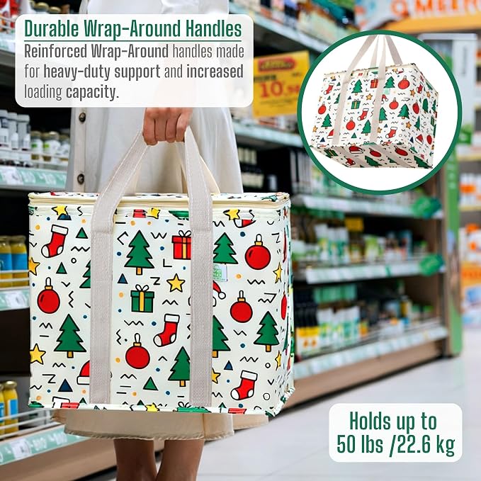 VENO 2 Pack Cooler Bag, Insulated Grocery Bags - Image 5