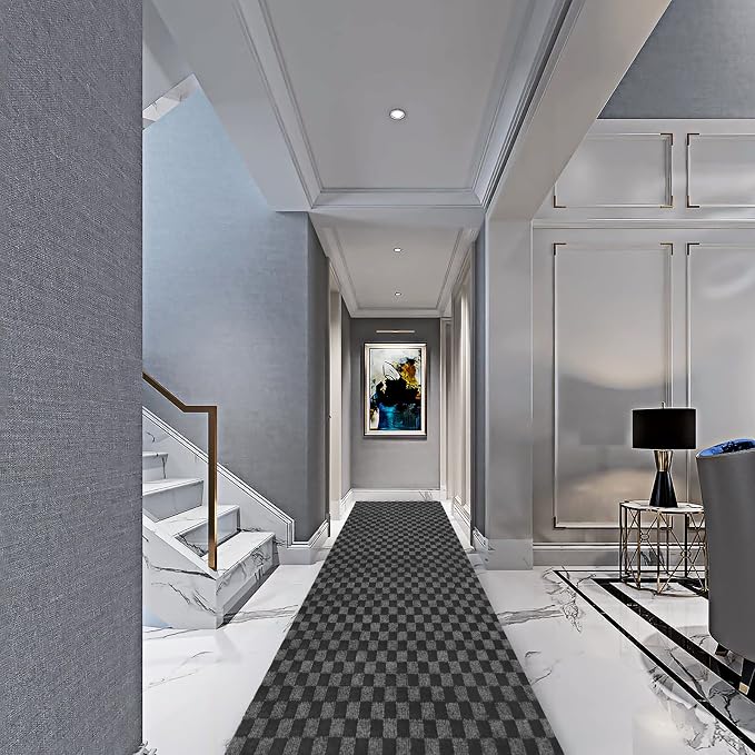 4' x 75' Runner Rugs with Rubber Backing, Indoor Outdoor Utility Carpet Runner - Image 9