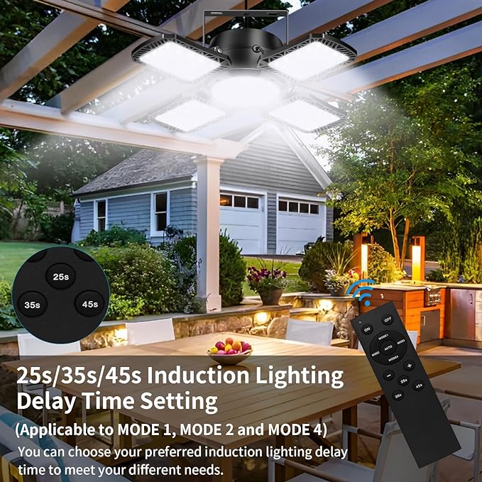 Aqonsie Solar Shed Light Outdoor Indoor, 176LED Solar Powered Motion Sensor - Image 7