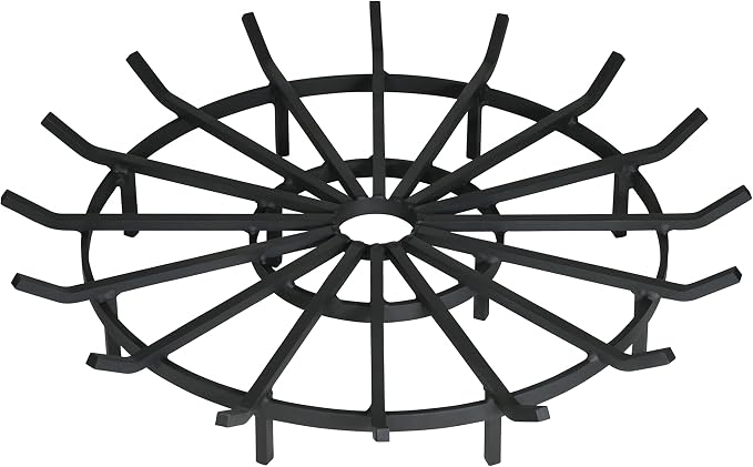 SteelFreak Heavy Duty Wagon Wheel Firewood Grate by SteelFreak