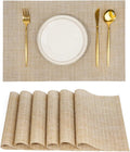 Placemats Set of 6，Non-Slip PVC Weave Table Mats Easy to Clean，Heat Resistant by flohar