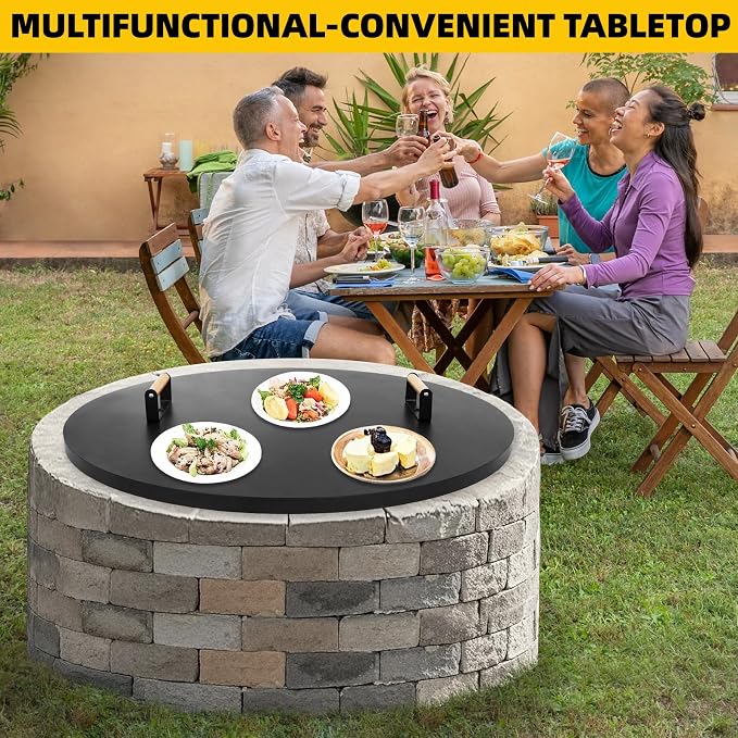 G GOOD GAIN Firepit Lid Round 34inch - Image 3