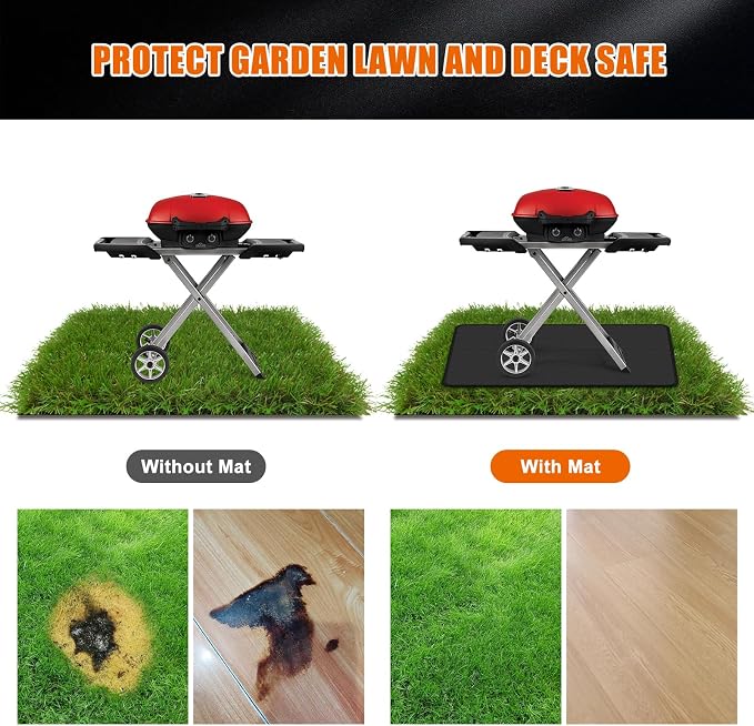 Large Under Grill Mat for Outdoor Grill, Double-Sided Fireproof Grill Pad - Image 5