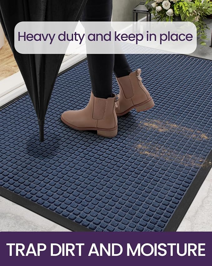 DEXI Front Door Mat Outside Entrance, 2x3 ft Rubber Entry Doormat Heavy Duty - Image 5