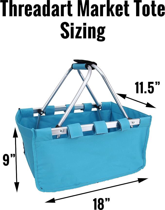 Threadart Large Collapsible Market Basket - Image 5