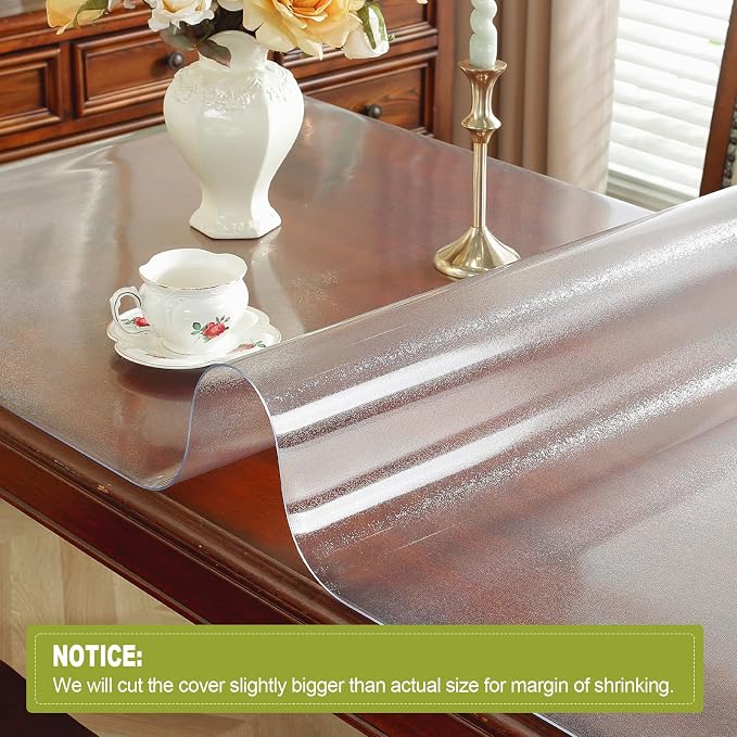 Frosted Clear Table Protector 36 x 76 Inch, 2mm Thick Plastic Table Cover - Image 4
