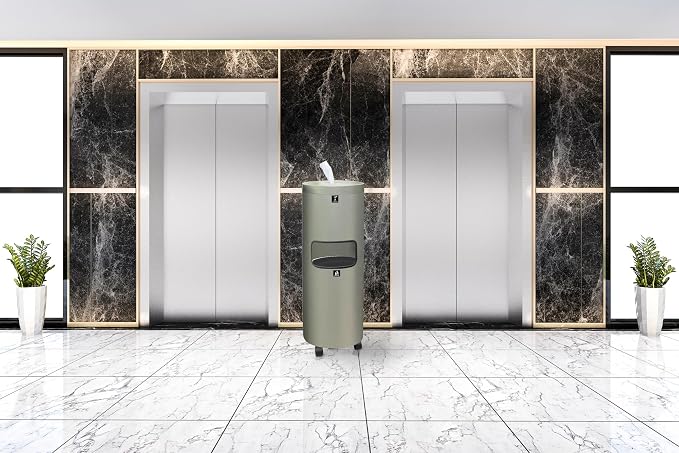 Zahari Home Stainless Steel Floor Stand Wipe Dispenser - Image 7
