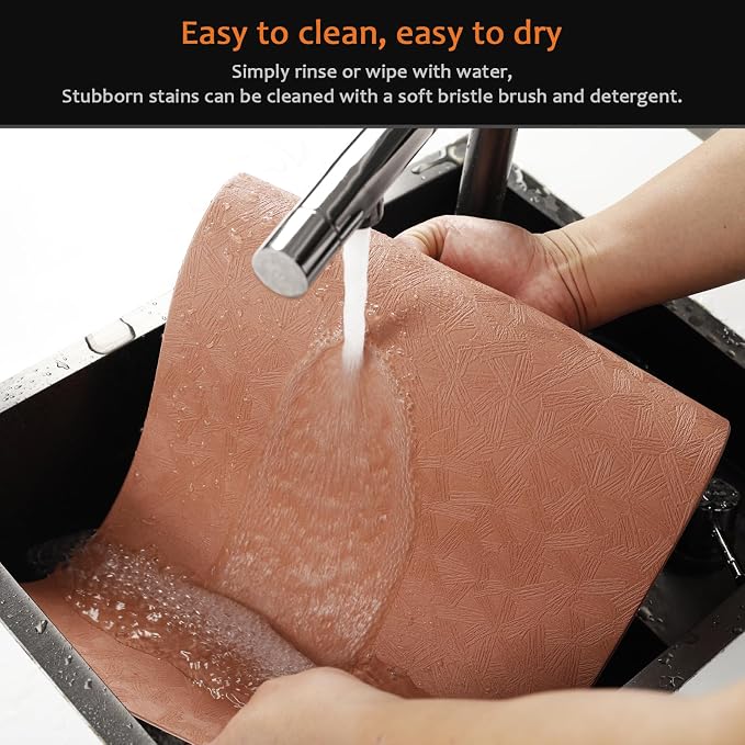 Vinyl Placemats Set of 4 Faux Leather 100% Waterproof Wipeable Washable Place - Image 5