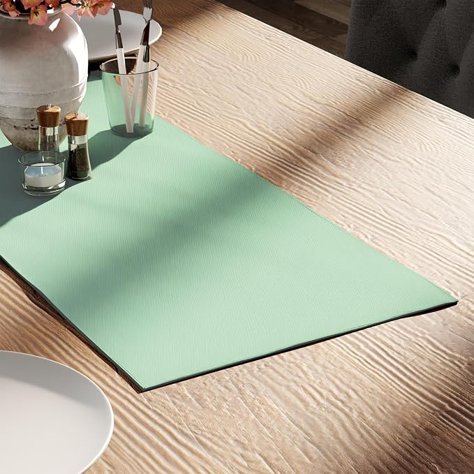Encasa XO Table Runner 13"x36" Long | Cotton Canvas Fabric | Mint Green Solid by EncasaXO
