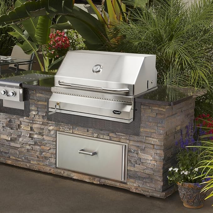 Hygrill Charcoal Grill Head for Outdoor Kitchen, 32-inch Stainless Steel - Image 8
