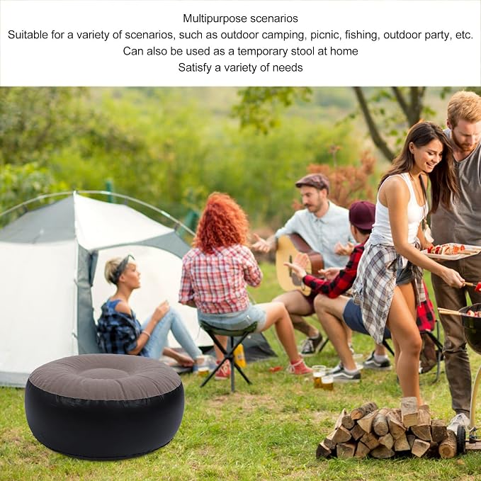 ZJchao Pouf Ottoman, Outdoor Ottoman, Inflatable Foot Rest, Inflatable Flocking - Image 6