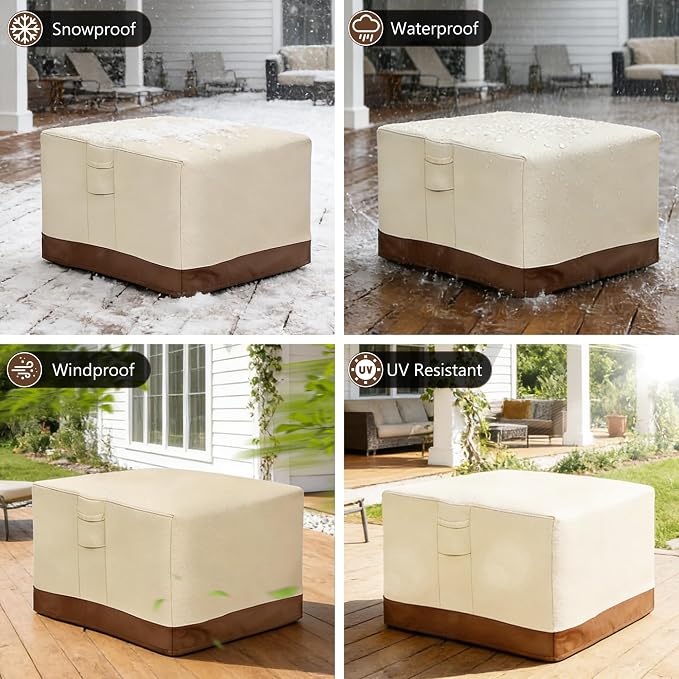Vailge Fire Pit Cover Square, 100% Waterproof Square Gas Firepit Table Cover - Image 6