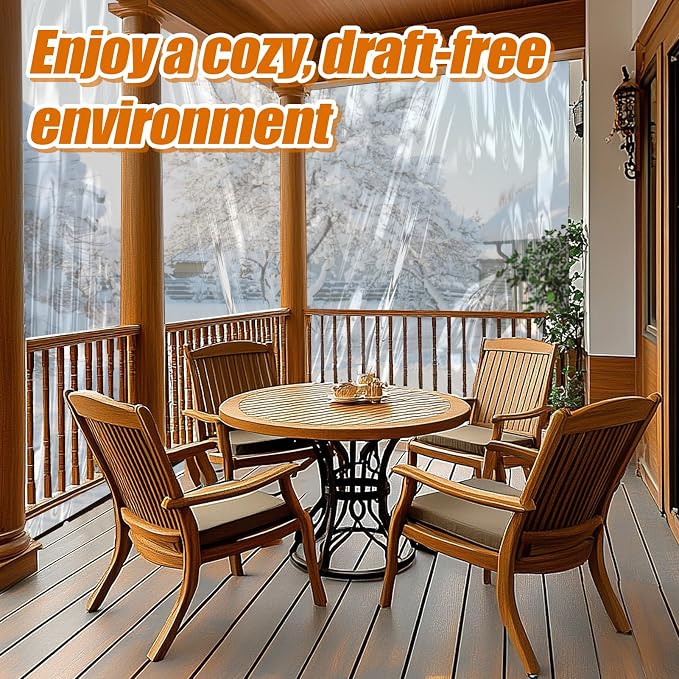 6.6x10ft Anti-Tear Clear Tarp Waterproof - Image 4