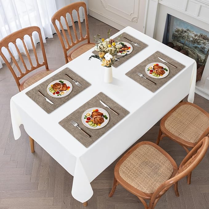 Faux Leather Heat Resistant Placemats Set of 6 – Waterproof Oilproof Wipeable - Image 7
