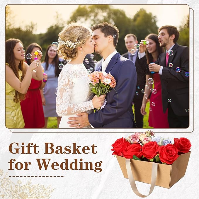 Glenmal 72 Pcs Baskets for Gifts Waterproof Empty Kraft Basket Bulk - Image 5