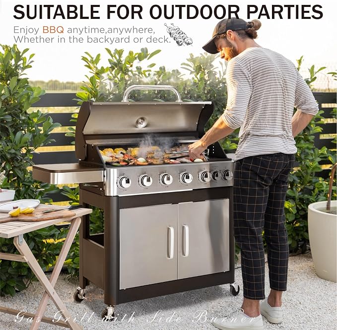Sophia & William 6-Burner Propane Gas BBQ Grill - Image 7