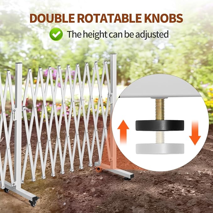 TECSPACE Aluminum Expandable Garden Fence, Portable Barricade Gate - Image 6