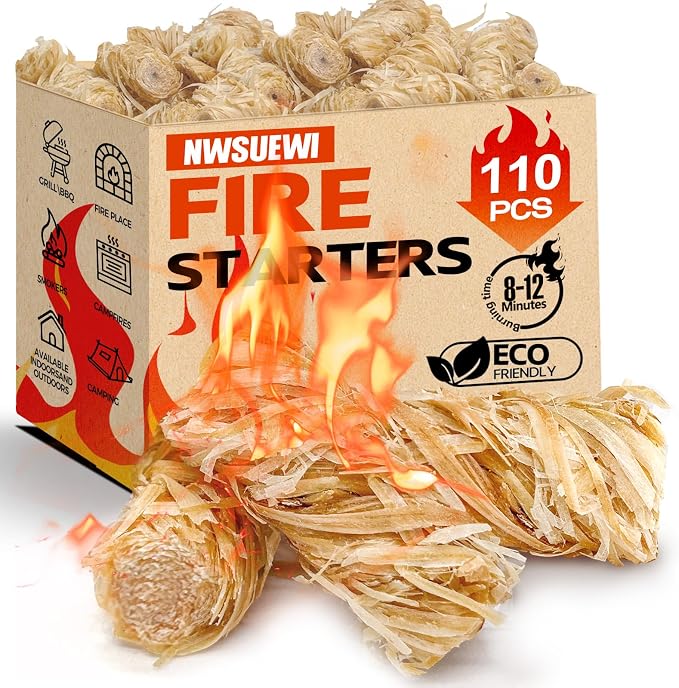 110PCS Fire Starters for Campfires Grill BBQ Camping Fireplace Fire Pit by Unknown