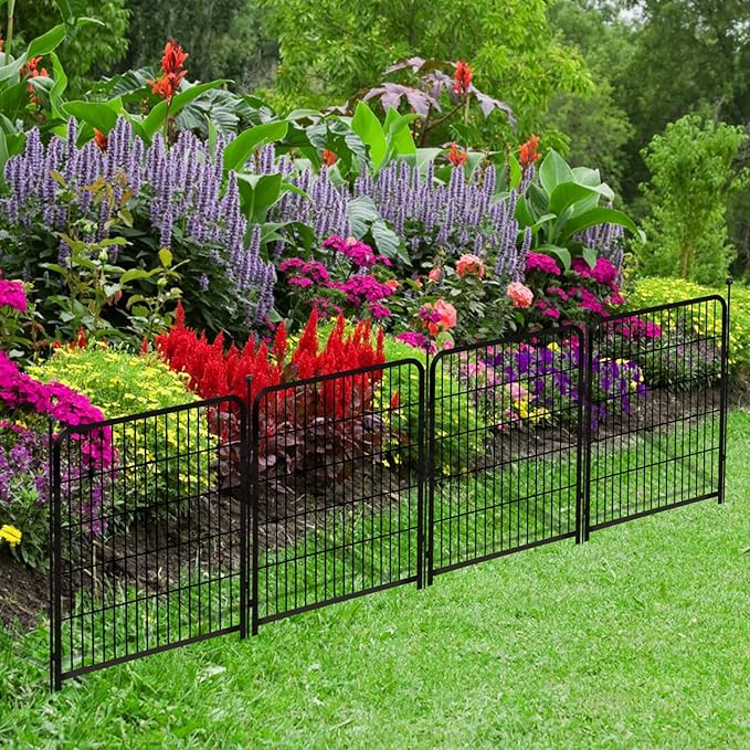 Garden Fencing 36 Inch High, 4 Panels Total 8.9 Ft Dog Fence Outdoor - Image 5