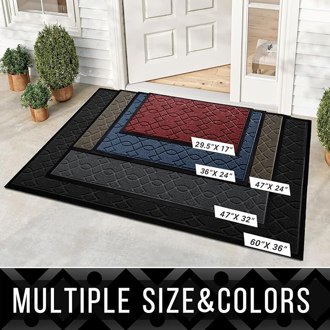 Yimobra Outdoor Mats for Front Door 29.5x17, All-Season Waterproof Doormat - Image 2