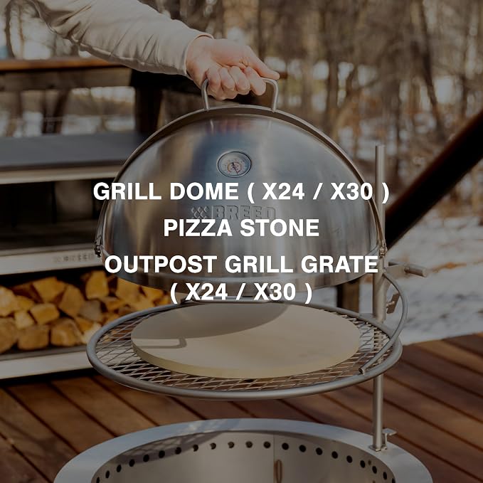 Breeo Grill Dome and Outpost Grill Bundle – Hinged Stainless Steel Dome - Image 3