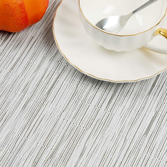 SHACOS Wedge Placemats Set of 8 Woven Vinyl Placemats - Image 9