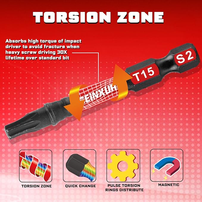 65Pieces Impact Screwdriver Bits Set, Magnetic S2 Steel - Image 5