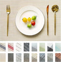 Placemats Set of 4 Vinyl/Plastic Woven Place Mats by Unknown