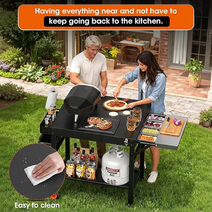 Pizza Oven Table, Grill Cart Table - Image 3