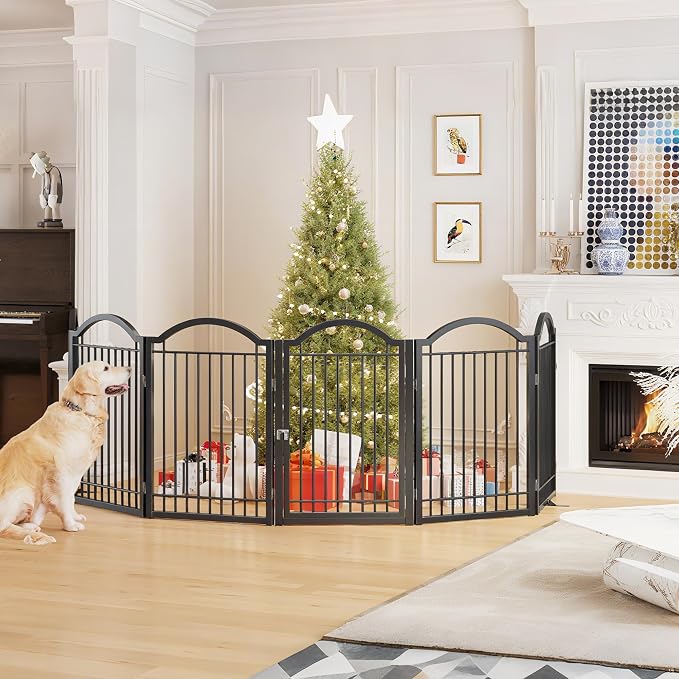 BHG Metal No-Assembly Freestanding Dog Gate - Image 4