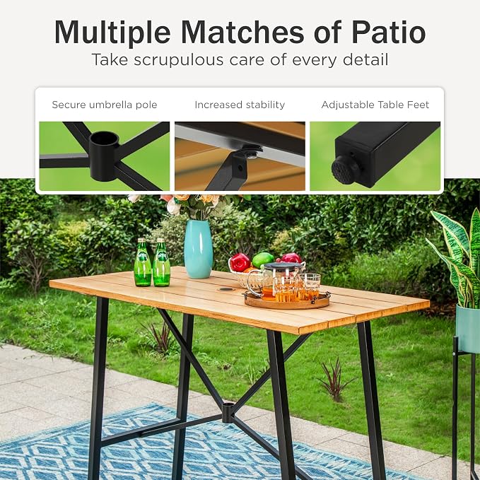 PHI VILLA Outdoor Patio Bar Set - Image 6