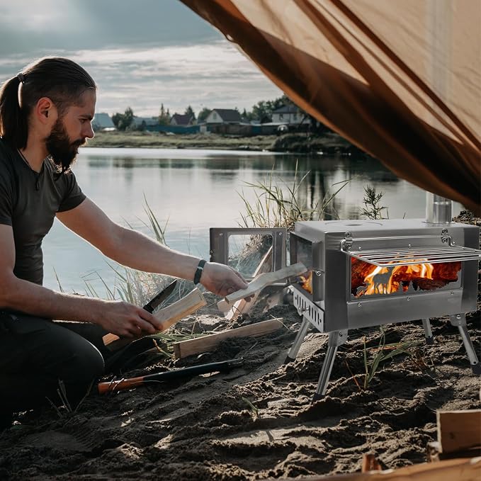 Outdoor Wood Burning Stove, Portable - Image 2