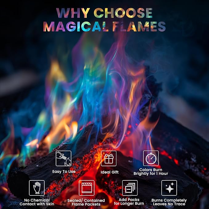 Magical Flames Fire Color Packets, Vibrant Multi-Color Fire - Image 8