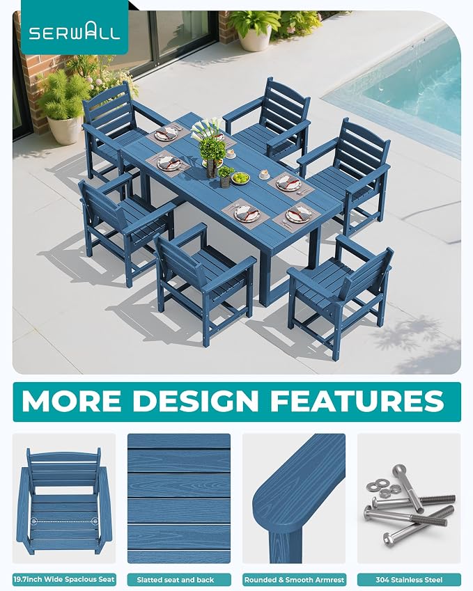 SERWALL HDPE Outdoor Dining Set - Image 4